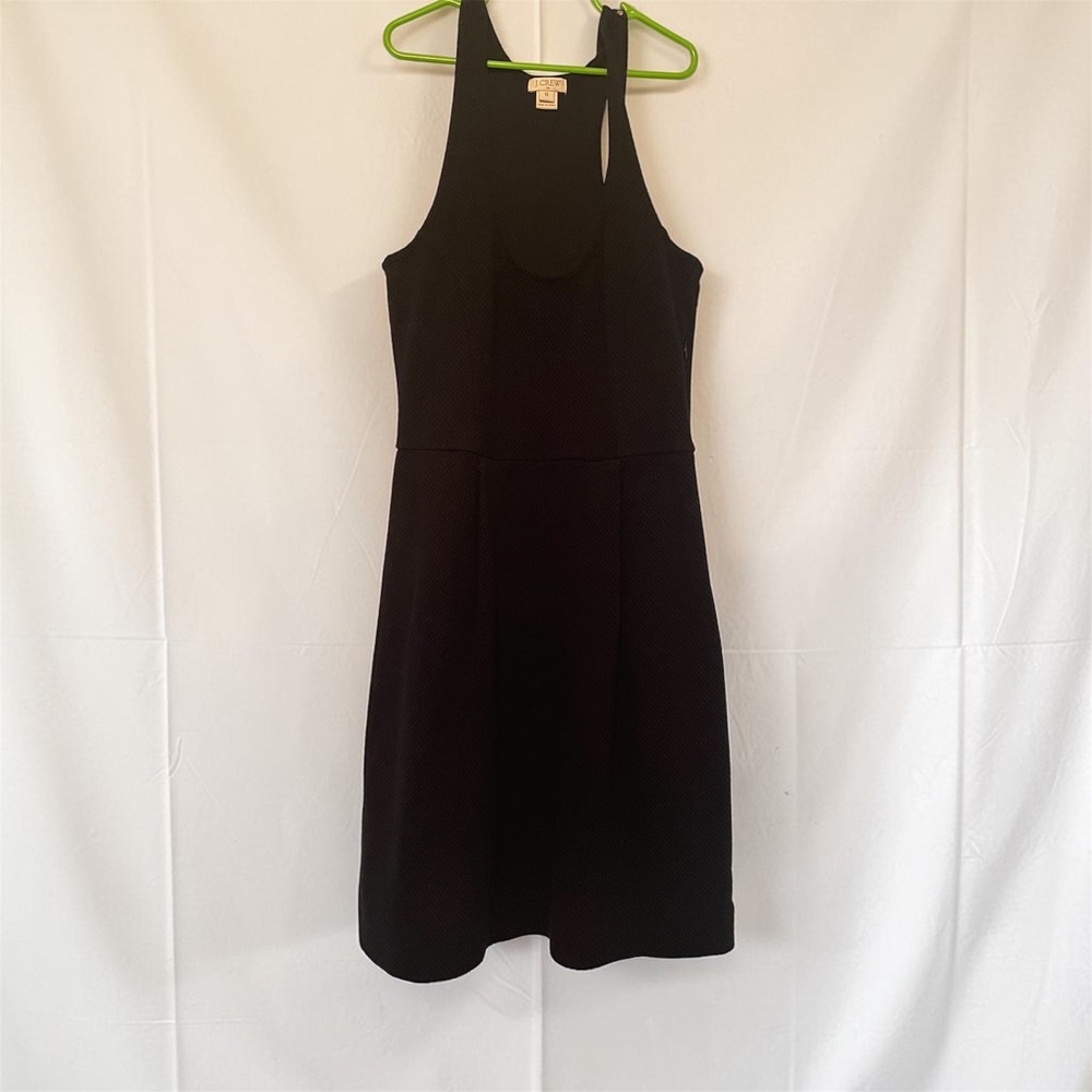 J.Crew Black Textured Pique Racerback Dress Size 0